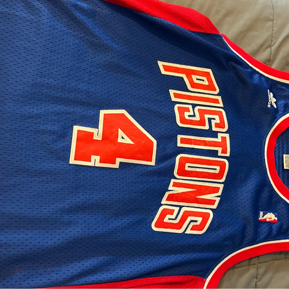 Blue and Red Basketball Jersey